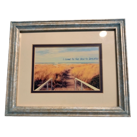 "I Come to the Sea to Breathe" Framed Artwork - Picture 1 of 7
